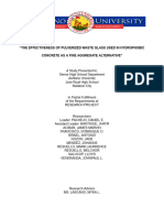 The Effectiveness of Pulverized Waste Glass Used in Hydrophobic Concrete As A Fine Aggregate Alternative