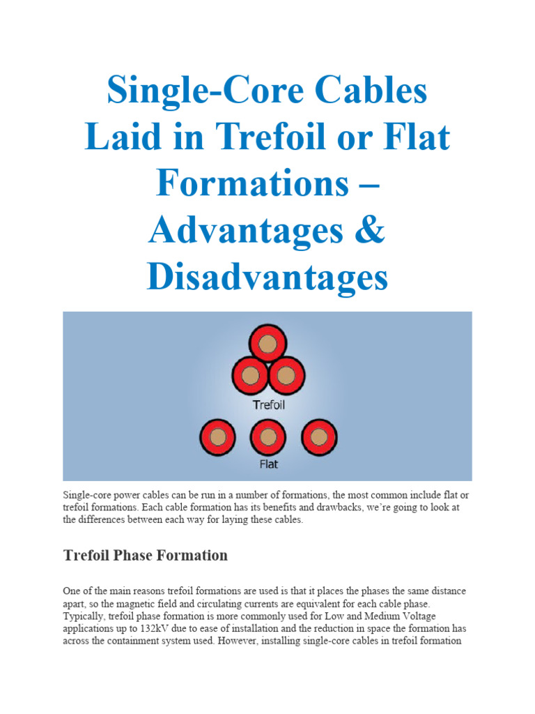 SingleCore Cables Laid in Trefoil or Flat Formations Download Free