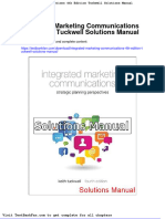 Dwnload Full Integrated Marketing Communications 4th Edition Tuckwell Solutions Manual PDF