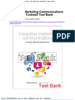 Dwnload Full Integrated Marketing Communications 4th Edition Tuckwell Test Bank PDF
