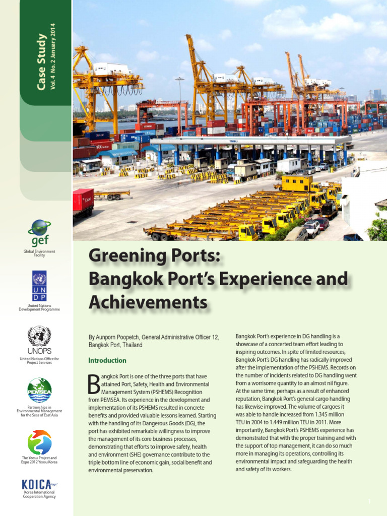 Greening Ports Bangkok Ports Experience and Achievements | PDF