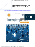 Dwnload Full Interdisciplinary Research Process and Theory 3rd Edition Repko Test Bank PDF