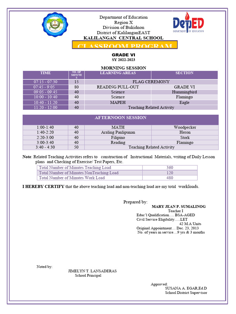 Classroom Program Grade 6 Central | PDF | Education Theory | Human ...
