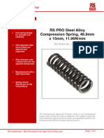 RS PRO Steel Alloy Compression Spring, 48.9mm X 15mm, 11.96N/mm