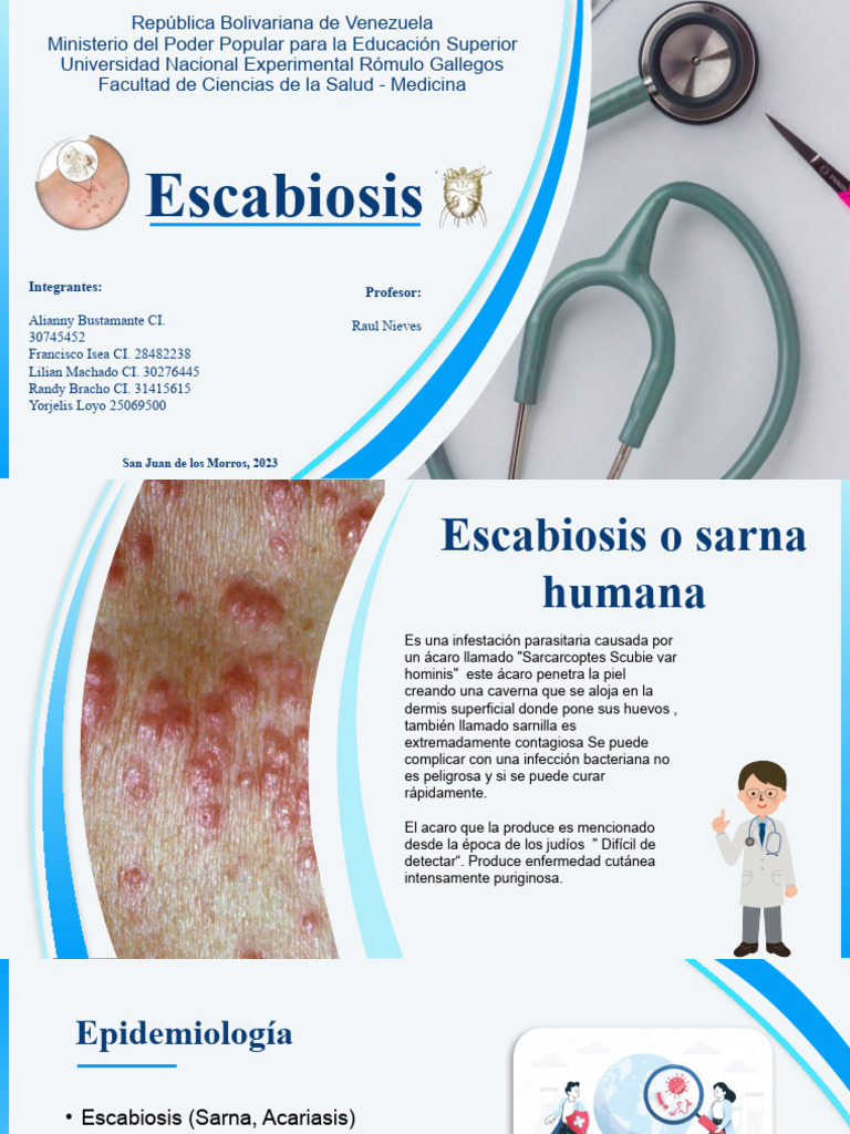 Escabiosis - Sarna Humana | PDF | Causas de la muerte | Microbiología