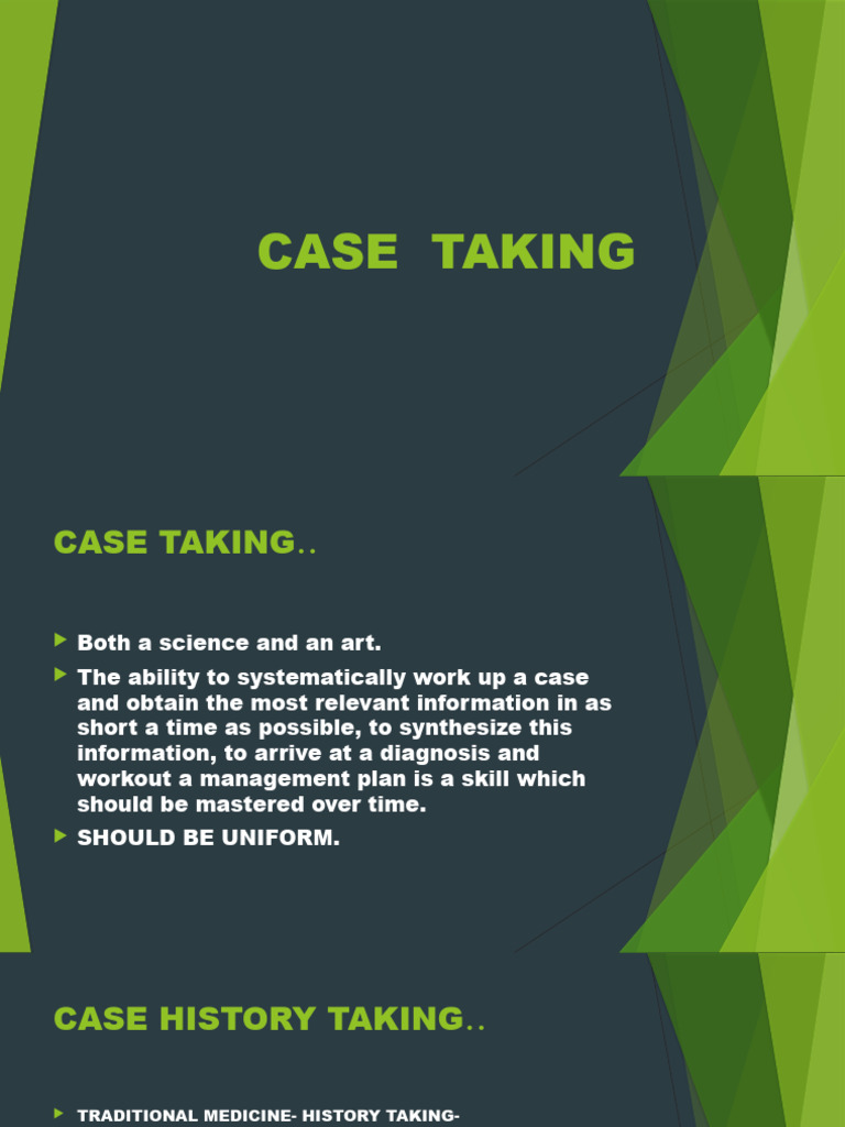 Case History Sample Pdf