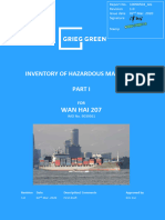 Inventory of Hazardous Material Part I - Wan Hai 207 - Revision 1.0