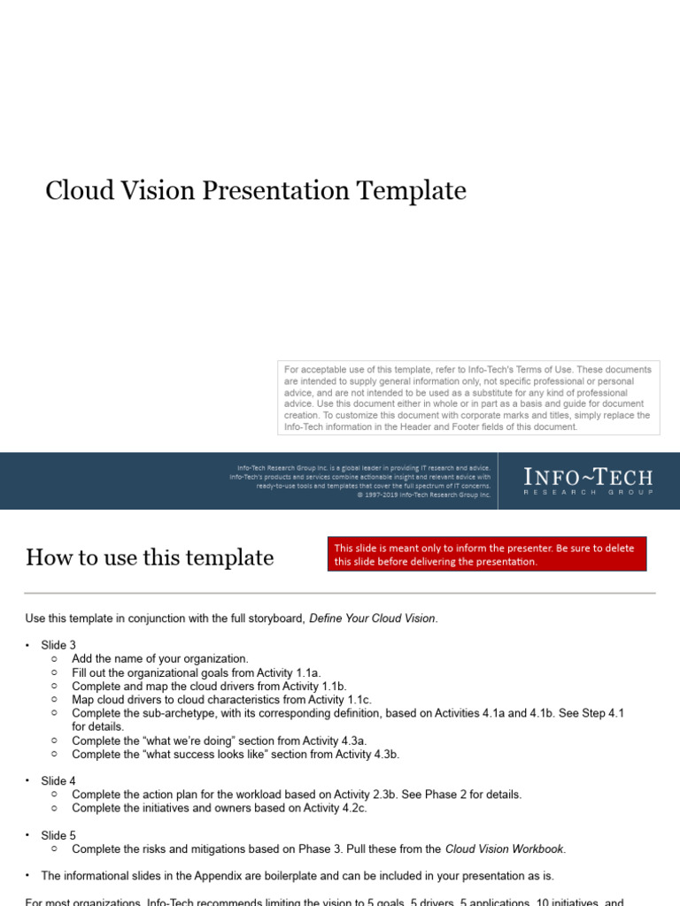 It Cloud Vision Presentation Template | PDF | Cloud Computing ...