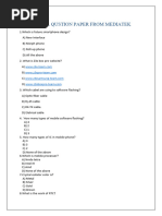 Model Qustion Paper Frome Mediatek