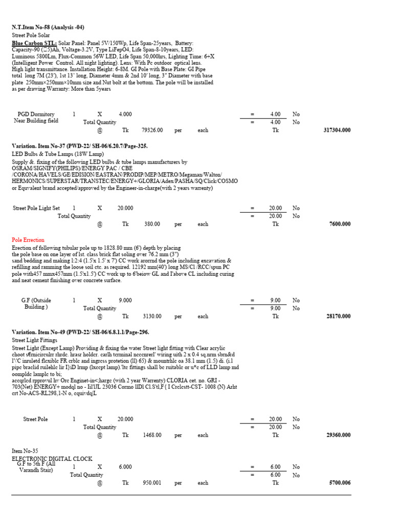 Pole Errection | PDF