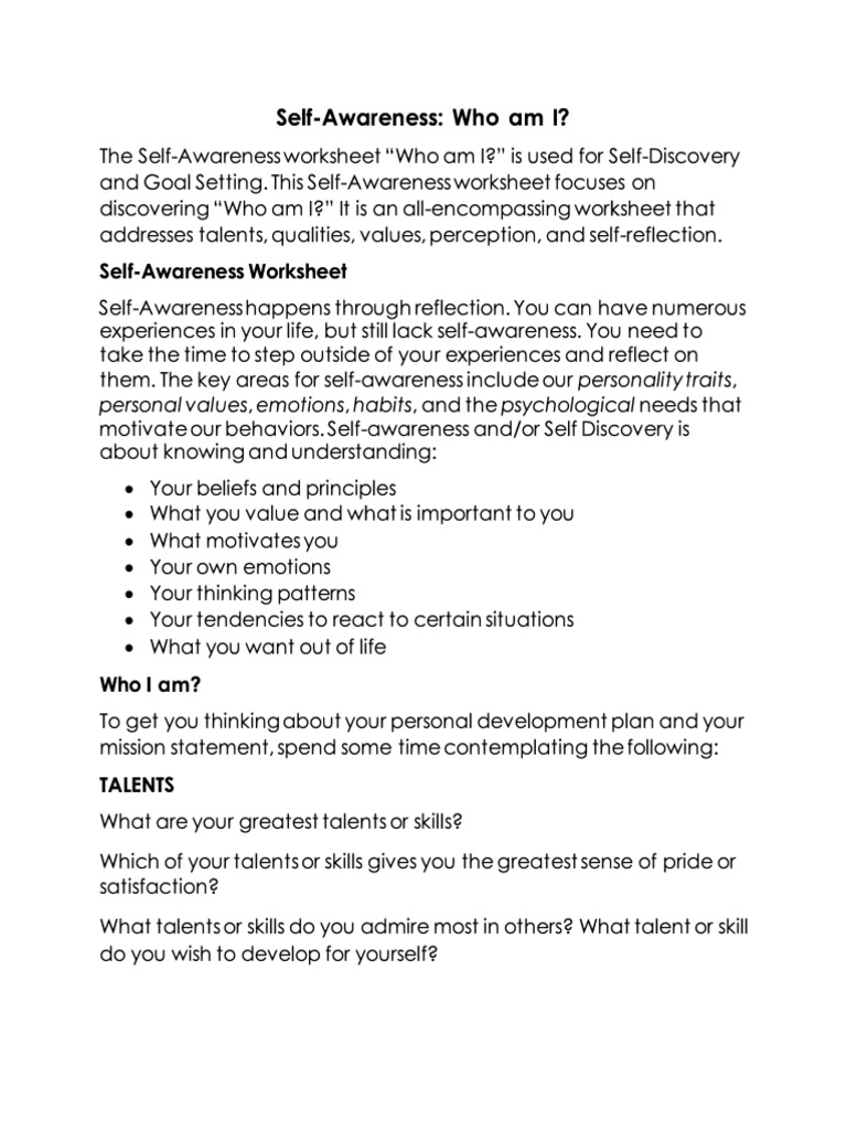 WHO-AM-I-WORKSHEET | PDF