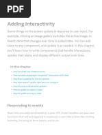 Adding Interactivity - React