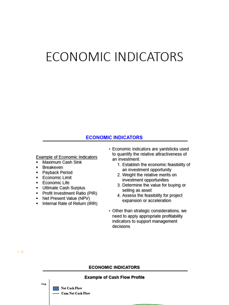 10 Economic Indicators PDF Net Present Value Internal Rate Of Return