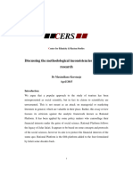 Korstanje, M. E. (2015) - Discussing The Methodological Inconsistencies of Tourism. Centre For Ethnicity & Racism Studies