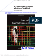 Dwnload Full Intermediate Financial Management 12th Edition Brigham Test Bank PDF