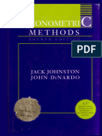 Jack Johnston, John DiNardo Econometric Methods, Fourth Edition  1997