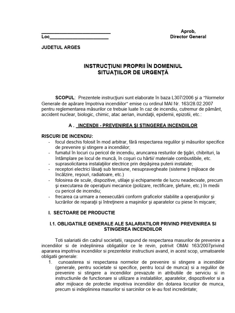 Instructiuni Proprii in Domeniul Psi Pentru Toate Societatil | PDF
