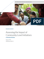 Assessing The Impact of Community Level Initiatives - 1