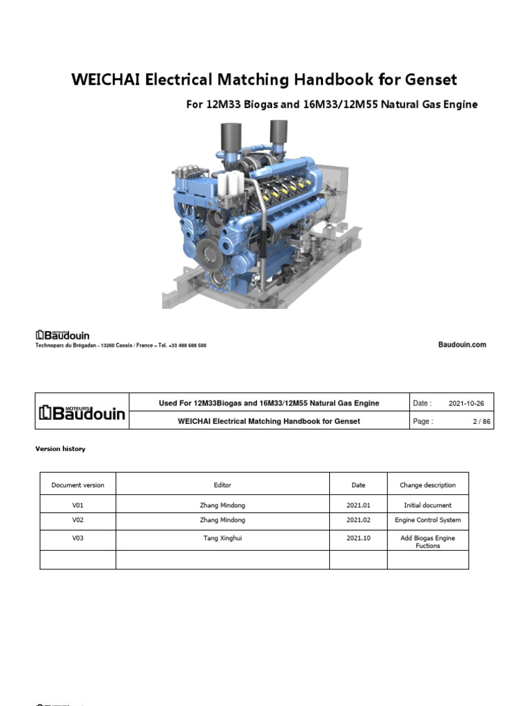 12M33Biogas and 16M33 12M55 NG - Electrical Matching Handbook For ...
