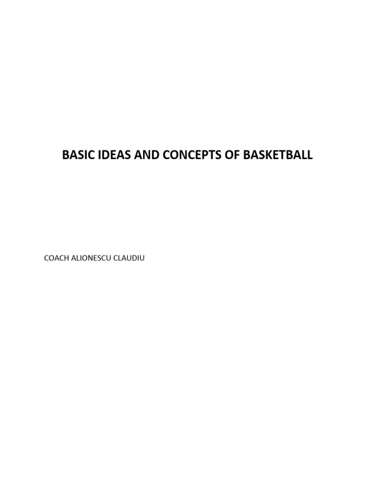 Basic ideas and concepts of basketball pdf basketball positions