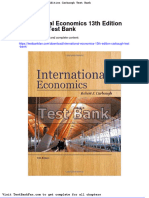 Dwnload Full International Economics 13th Edition Carbaugh Test Bank PDF