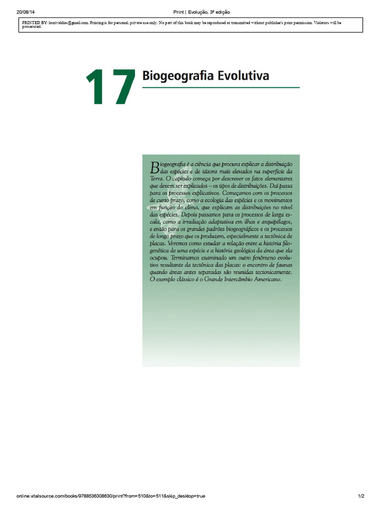 Captulo 17 - Biologia Evolutiva Ridley | PDF | Printing | Graphic Design