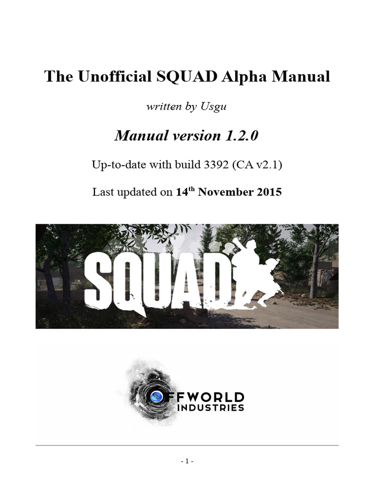 SQUAD Alpha Manual v1.2.0 Guide | PDF | Zip (File Format) | Login