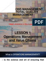 Operating Management With TQM Lesson 1