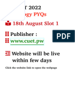 CUET Biology PYQs 18th August