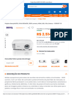 Projetor Benq, 3600 Lumens ANSI, HDMI, SVGA, Branco - MS550 - Projetor - Kabum