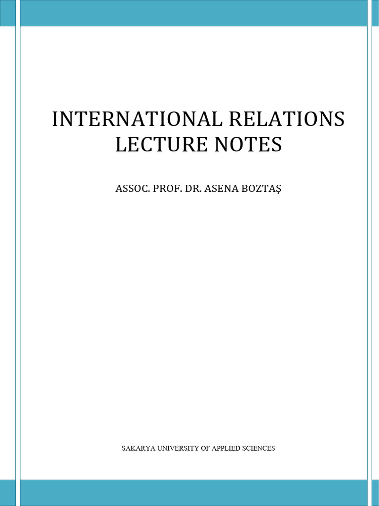 International Relations Lecture Notes | PDF | International Relations ...