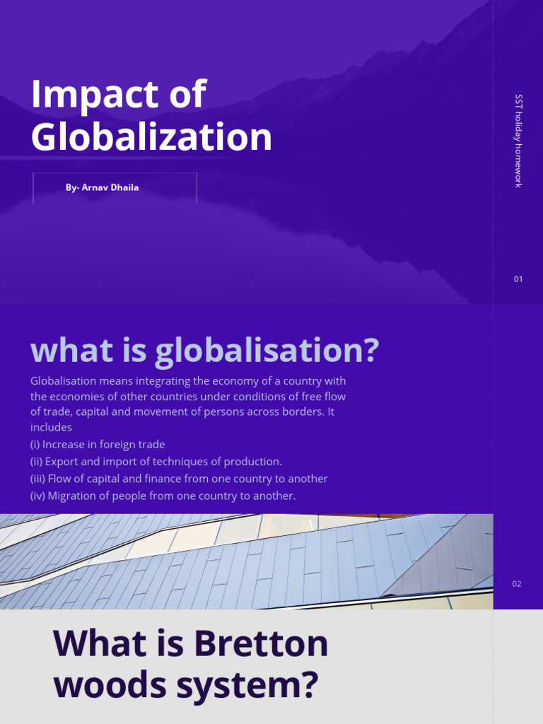 Impact of Globalization PDF Globalization Bretton Woods System