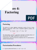 ENMATH11E - LECTURE 4 - Factoring