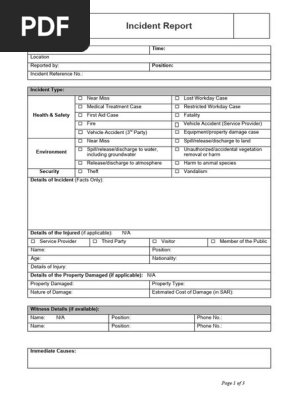 Incident Report