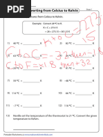 Converting Celsius-Kelvin Worksheet