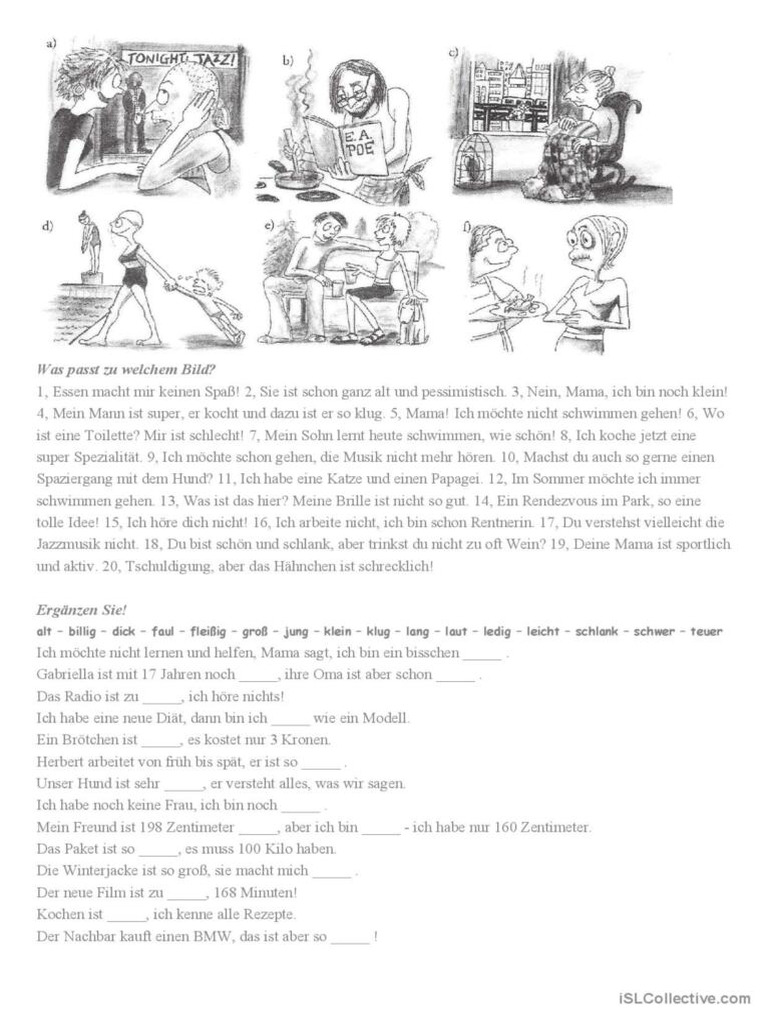 Adjektiva Bild Zu Beschreiben Arbeitsblatter - 49688 - 1 | PDF