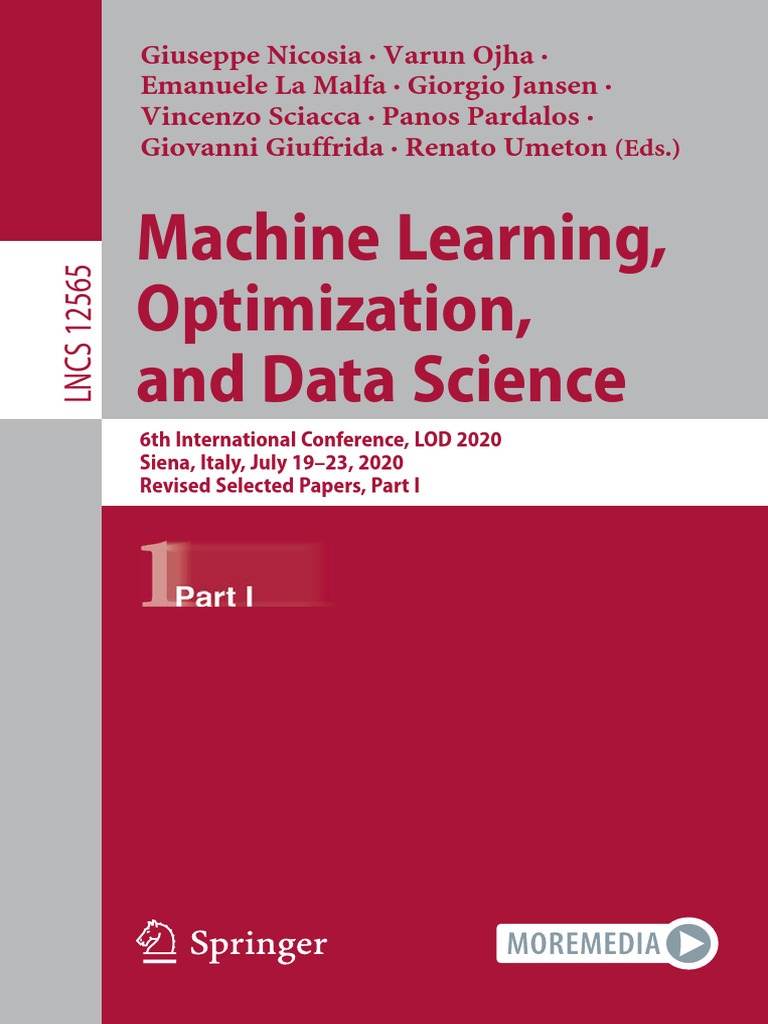 Machine Learning, Optimization, and Data Science | PDF
