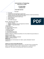 Contents For Preparation of Internship Report