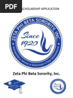 Zeta Scholarship Application