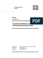 2015.16 Operational Readiness Assurance and Performance Improvement Policy