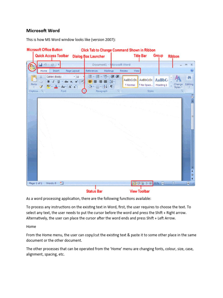 Ms word notes pdf microsoft word paragraph