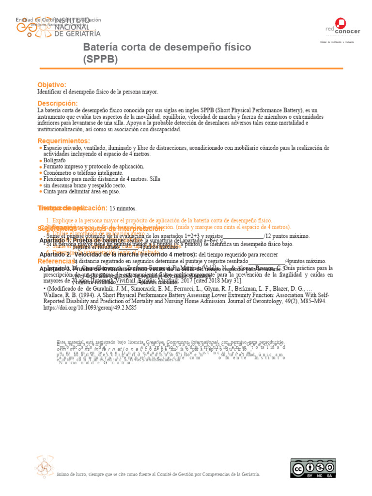 Interpretación del Test SPPB en Mayores | PDF