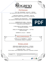 Carta Menu Club Progreso