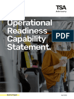 TSA Advisory Capability Statement - Operational Readiness