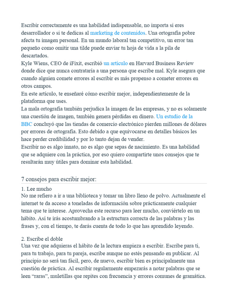 Consejos para Escribir Mejor | PDF | Edición de copia | Lingüística