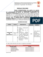 Edital 001 2024 Processo Seletivo Condutor de Ambulância N