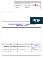 Method of Statement For LV Panel Maintenance