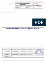 Method of Statement For Transformer