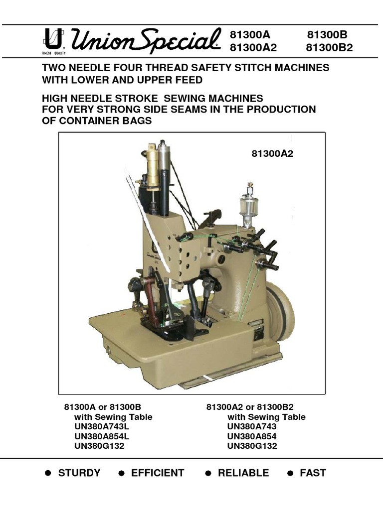 Two Needle Four Thread Safety Stitch Machines With Lower and Upper Feed ...