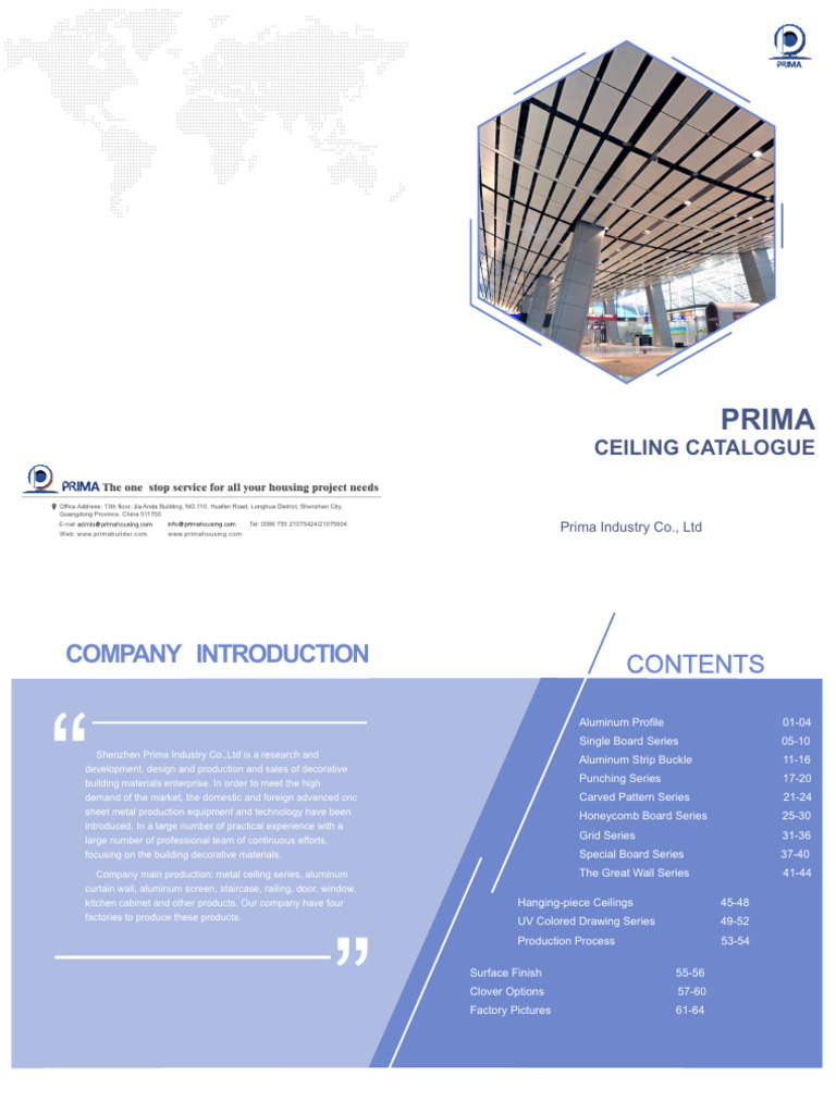 Prima-Ceiling Catalog | PDF | Corrosion | Sheet Metal